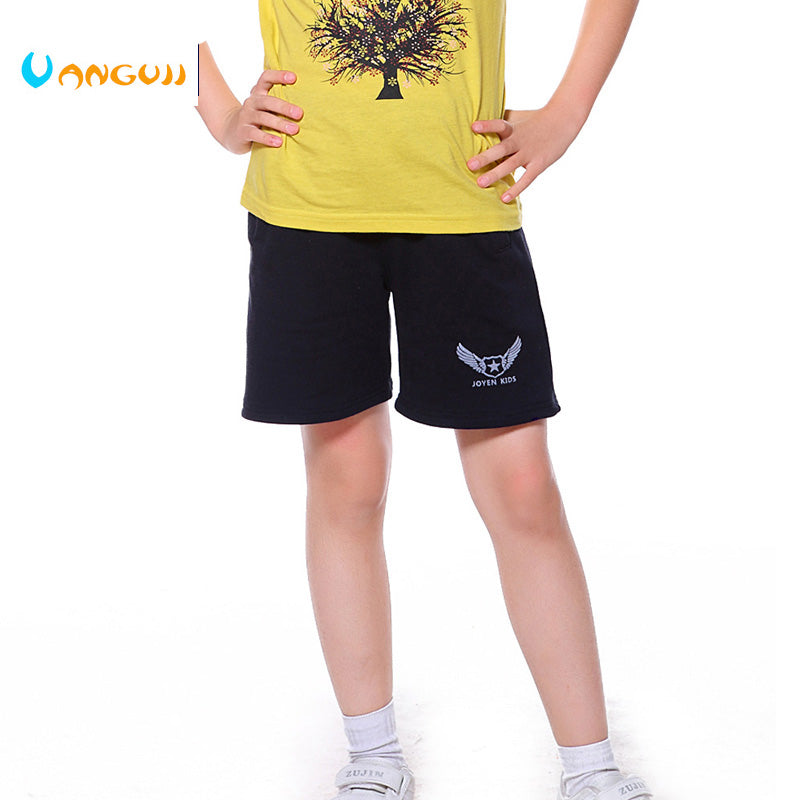 The boy all-match sports shorts in the summer of children aged 3-11 print cotton blended comfortable shorts