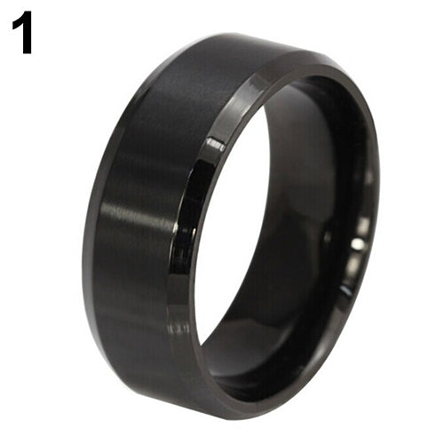 Fashion Unisex Titanium Steel Ring Wedding Band Couple Lovers Finger Jewelry