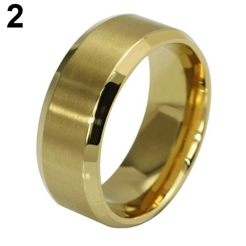 Fashion Unisex Titanium Steel Ring Wedding Band Couple Lovers Finger Jewelry