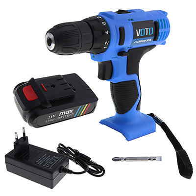 VOTO 21V Electric Drill Household Multi-function Electric Screwdriver Double Speed Lithium Cordless Drill Power Tools