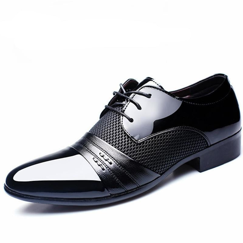 QIYHONG Brand Men Dress Shoes Plus Size 38-48 Men Business Flat Shoes Black Brown Breathable Low Top Men Formal Office Shoes