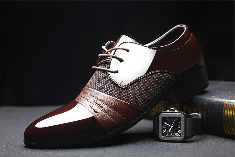 QIYHONG Brand Men Dress Shoes Plus Size 38-48 Men Business Flat Shoes Black Brown Breathable Low Top Men Formal Office Shoes