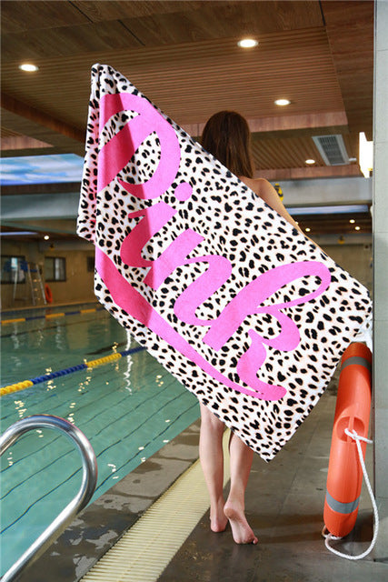 XC USHIO 70*145cm Pink Soft Cotton Beach Towel Travel Swimming Bath Towel Yoga Office Sofa Blanket Wall Tapestry Toalla Playa