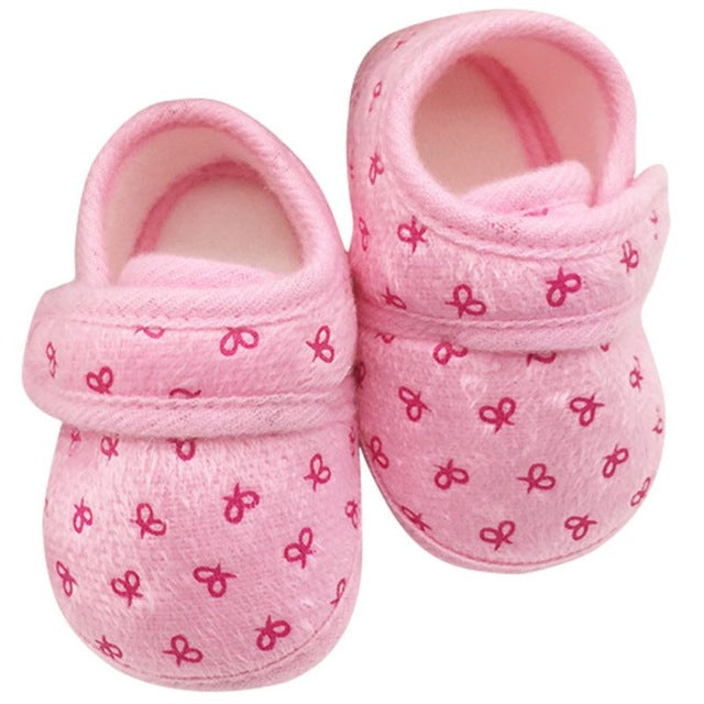 Cute Newborn Infants Kids Baby Shoes Cozy Cotton Soft Soled Crib Shoes Prewalker