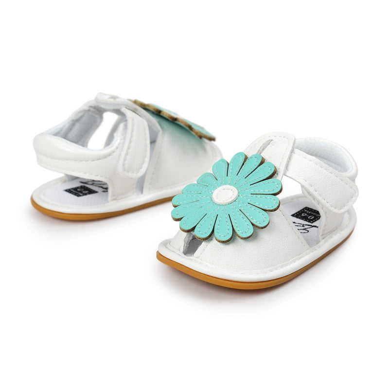 Girls Summer Kids Tartan Hollow Out Princess Style Flower Breathable Non-slip Soft Bottom Cack Sandal