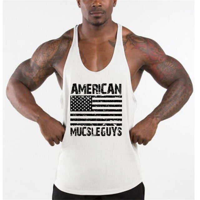 Muscleguys fitness clothing golds men tank tops   style cotton sleeveless shirt bodybuilding workout Stringer singlet men