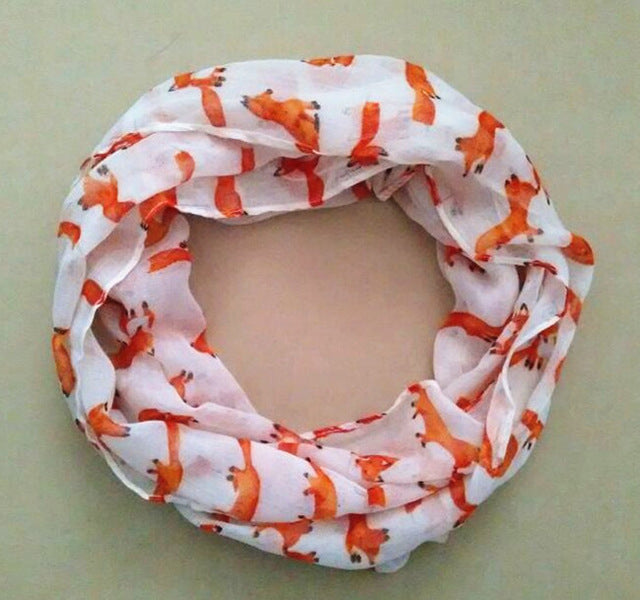 8 Colors new fashion baby scarf children collar spring new design cute patterns warm small fox print child neckerchief