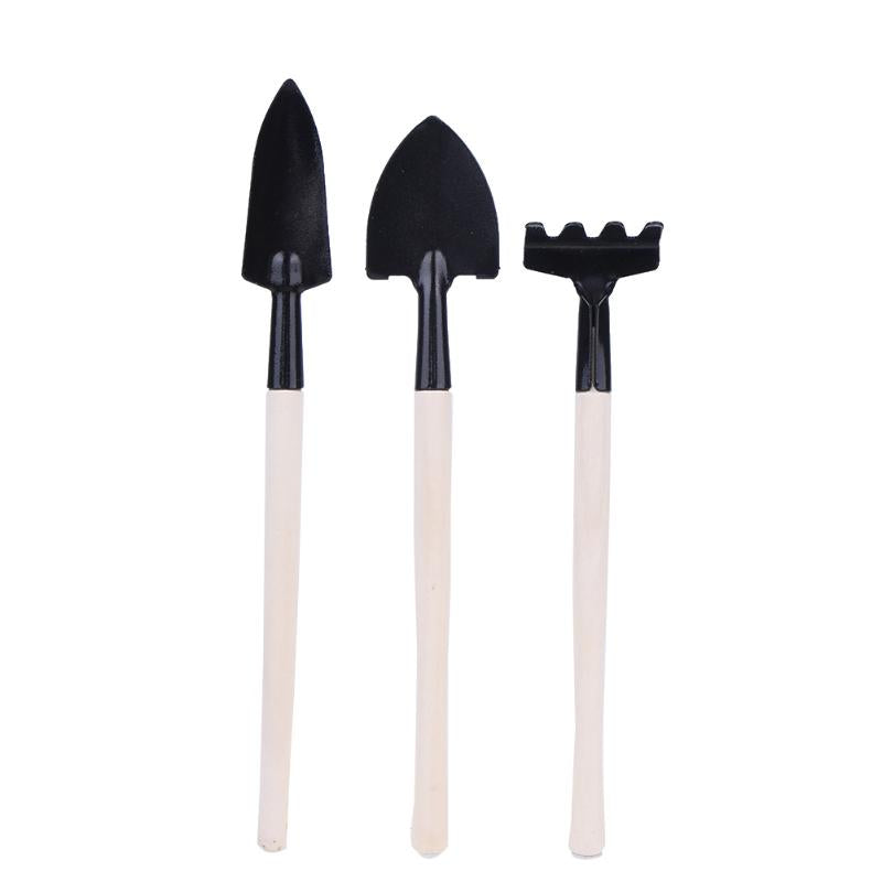 Mini Spade Shovel Harrow Set Gardening Tools Potted Plants Maintenance Suit With Wooden Handle Garden Tool