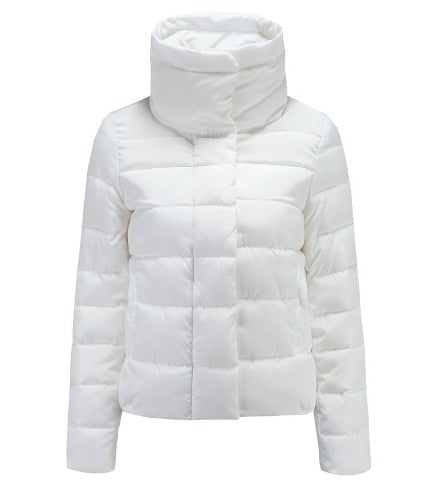 Women's Duck Down Neck Guard Puffer Jacket