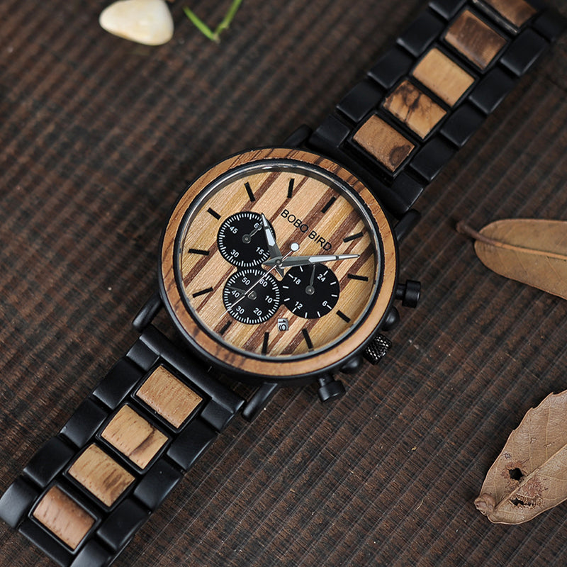 Men's Wooden Luxury Quartz Timepiece Watch