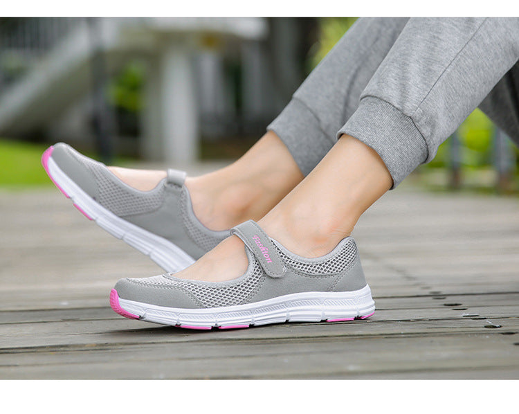 Women's Air Mesh Flat Bottom Breathable Sneakers