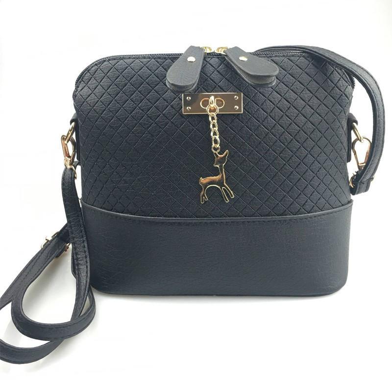Women's Luxury Leather Shell-Shaped Messenger Shoulder Handbag