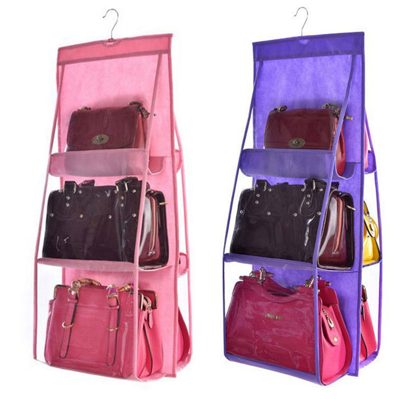 6 Pocket Folding Hanging Closet Storage Organizer