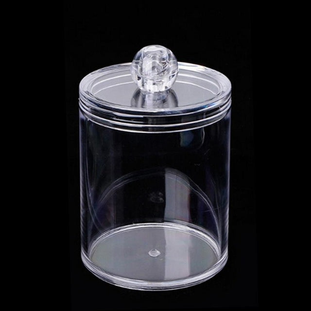Small Cylindrical Acrylic Makeup Cotton Storage Boxes