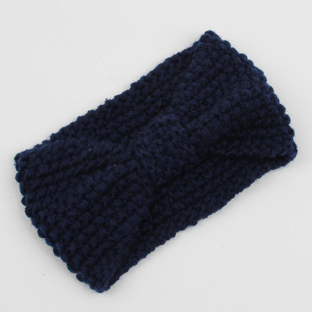 Solid Wide Knitting Woolen Headband