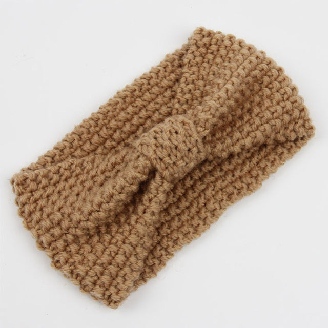 Solid Wide Knitting Woolen Headband