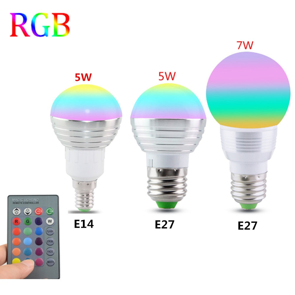 LED Color Changing Remote Control Magic Light Bulb