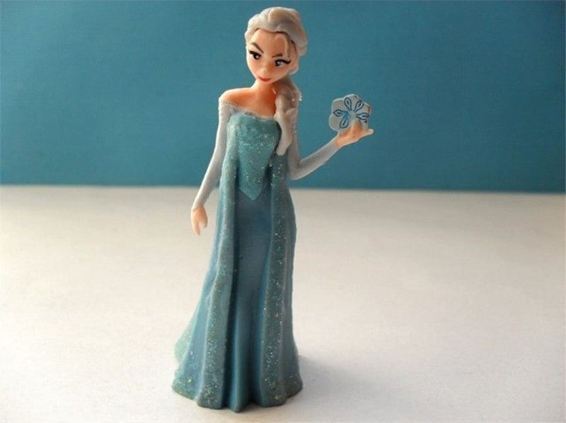 6 Pcs/Sets Elsa And Anna Figures