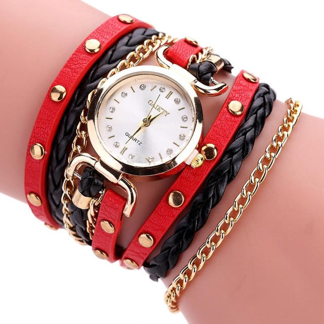 Women's Watches  Reloj Mujer  Fashion Casual  Glass   Quartz Wristwatches   Leather Bracelet  Ladies   Watch