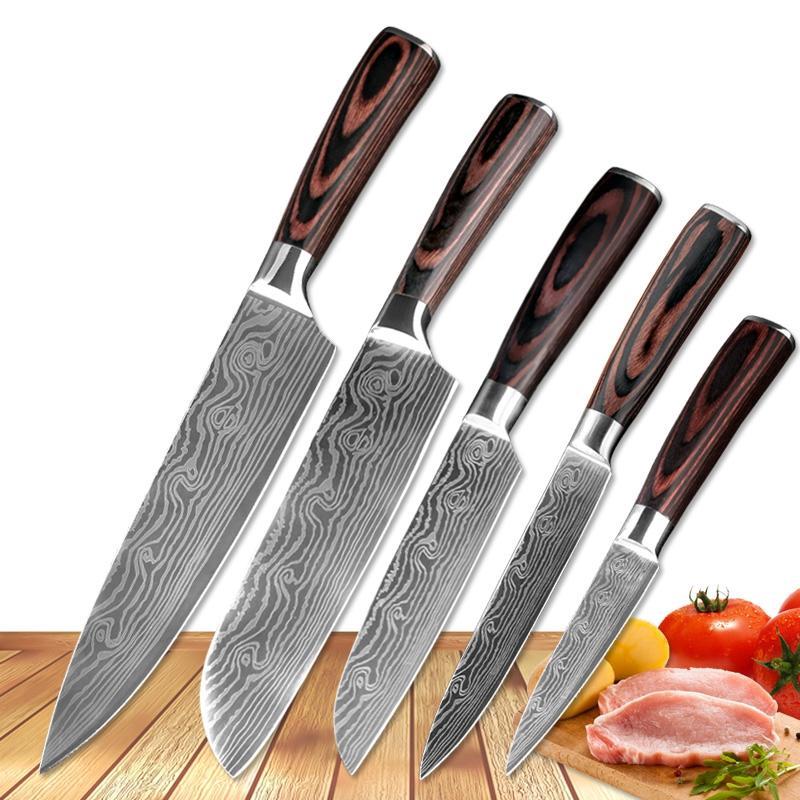 Damascus Stainless Steel Professional Chef Knife Set