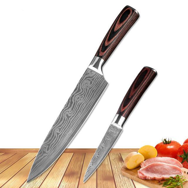Damascus Stainless Steel Professional Chef Knife Set