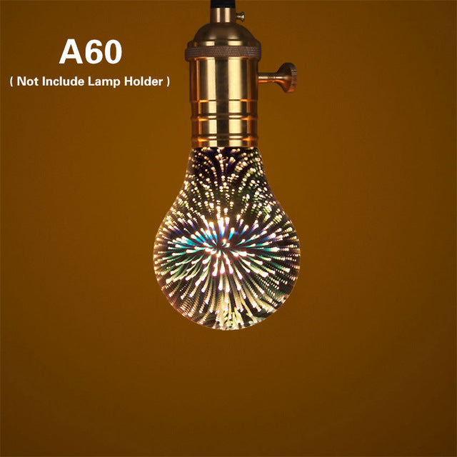 Decorative 3D Star Fireworks Effect LED Night Light Bulb