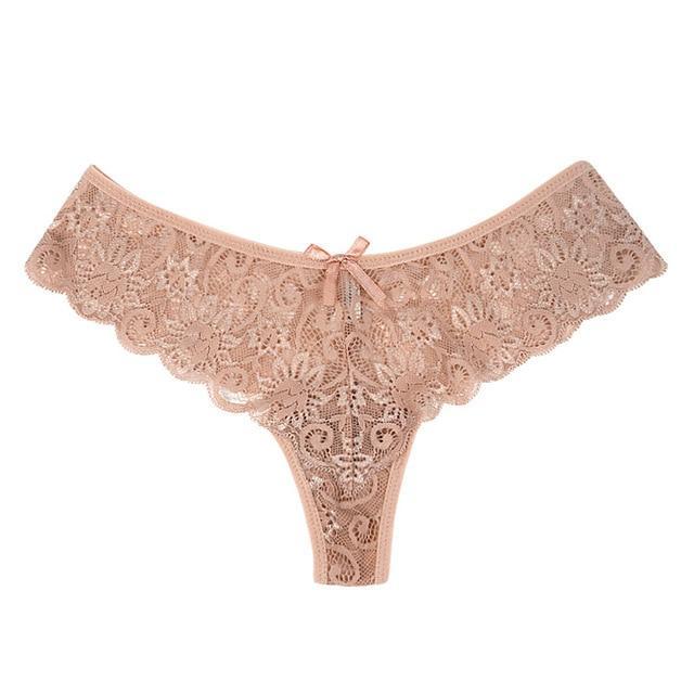 3 Pack: Women's Transparent Lace Thongs
