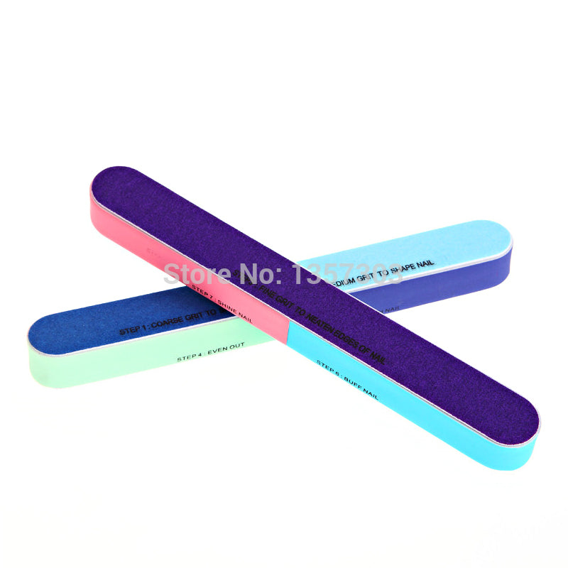 New 2pcs/lot UV Gel Nail Art Polisher Manicure Pedicure Nail Art Tips Sanding Salon Polish Buffer Block Shiner Nail File Tool