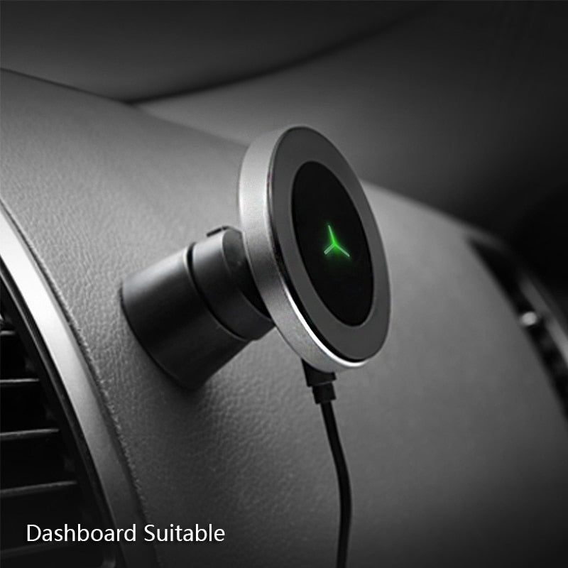 Wireless 360 Rotating Magnetic Phone Mount Car Charger