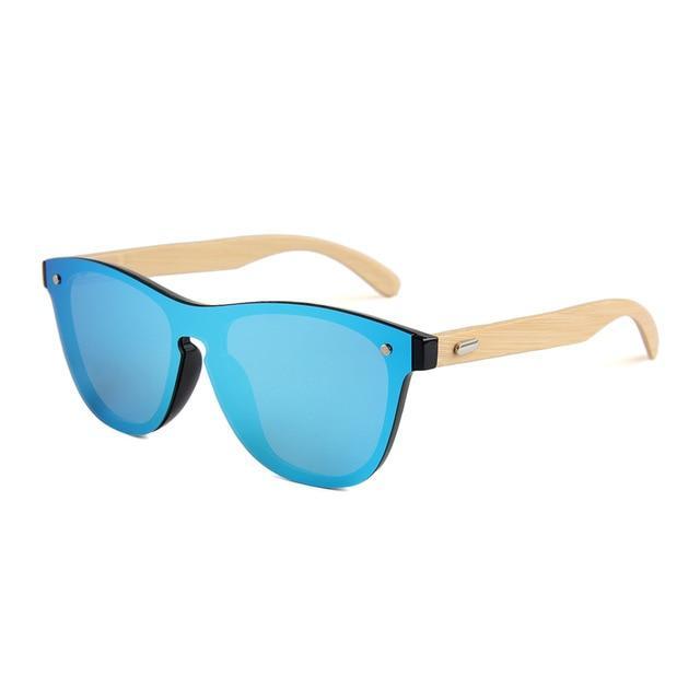 Wooden UV400 Mirror Tint Bamboo Sunglasses