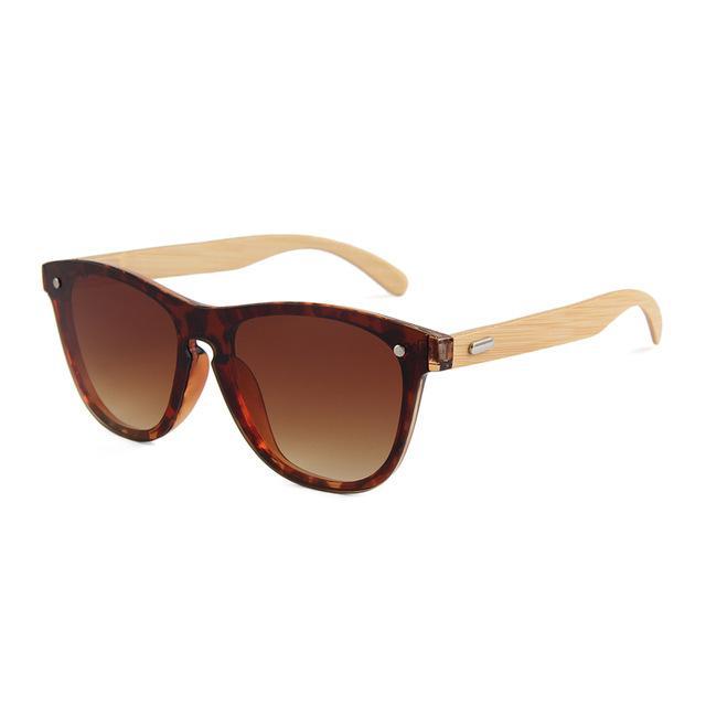 Wooden UV400 Mirror Tint Bamboo Sunglasses