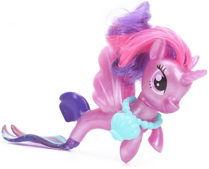 New Movie My Little Pony Fluttershy Rainbow Dash Pinkie Pie Seapony PVC Action Figures Shiny Pony Colletion Model Dolls Gift Toy