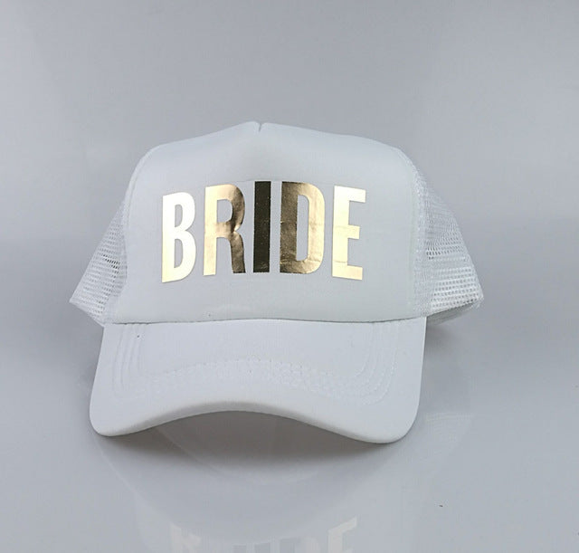 C&Fung SQUAD BRIDE TEAM BRIDE trucker hats basebal Caps for wedding party gold glitter pink mesh hats Summer style