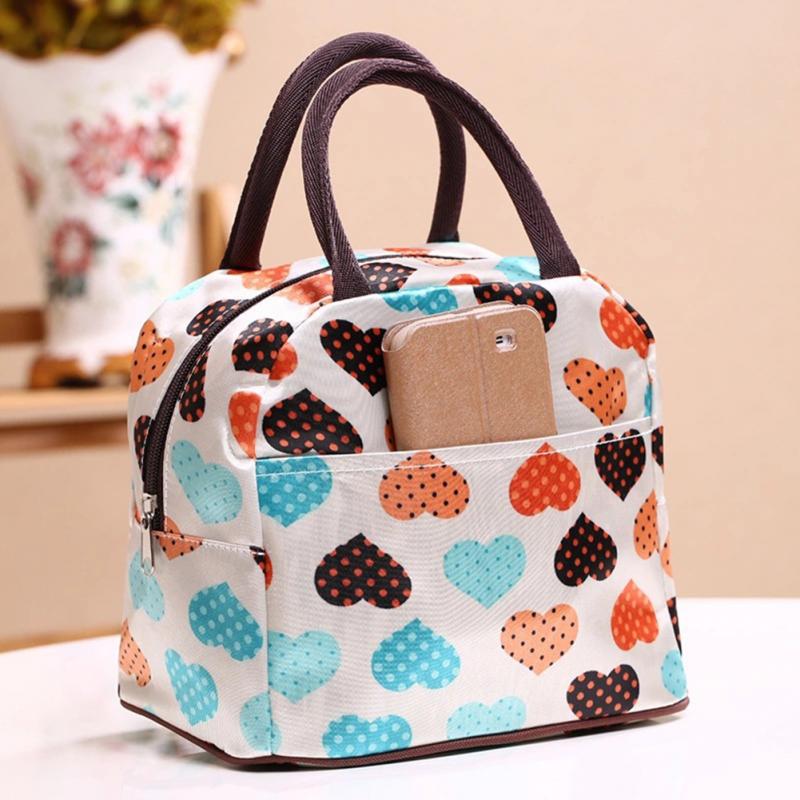 Heart Decorated Lunch Tote Cooler