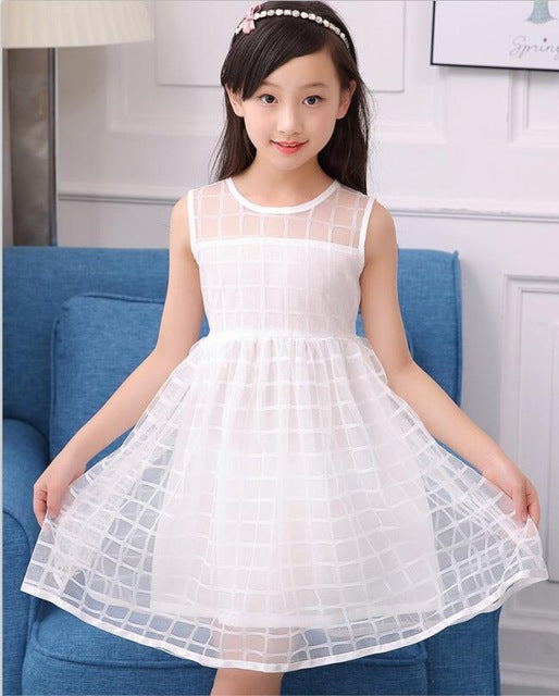 Kids Girls Summer Dress new children Sleeveless dress girl child princess 95%cotton dress vest dress