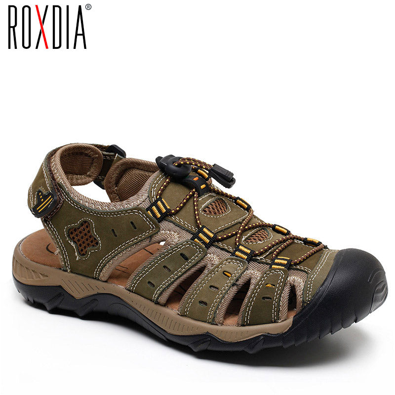 Men's Breathable Genuine Leather Beach Sandals