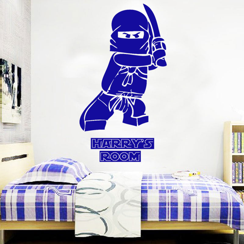 Superhero Ninjago Personalised Children's Bedroom Decor Vinyl Wall Sticker Ninga Wallpaper for Boy's Bedroom N24