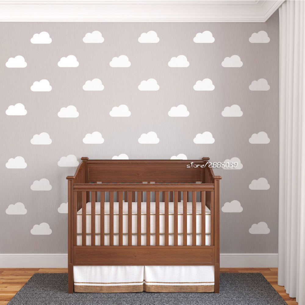 25 Piece: Nursery Cloud Vinyl Decal Wall Stickers