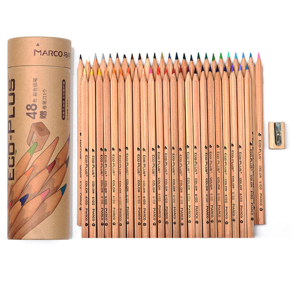 Wood Colored Pencils Sketching Drawing Set