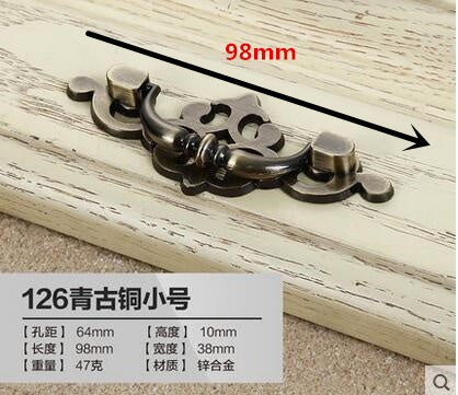 High quality retro kitchen cabinet door handle luxury drawer stealth handle relief craft furniture accessories