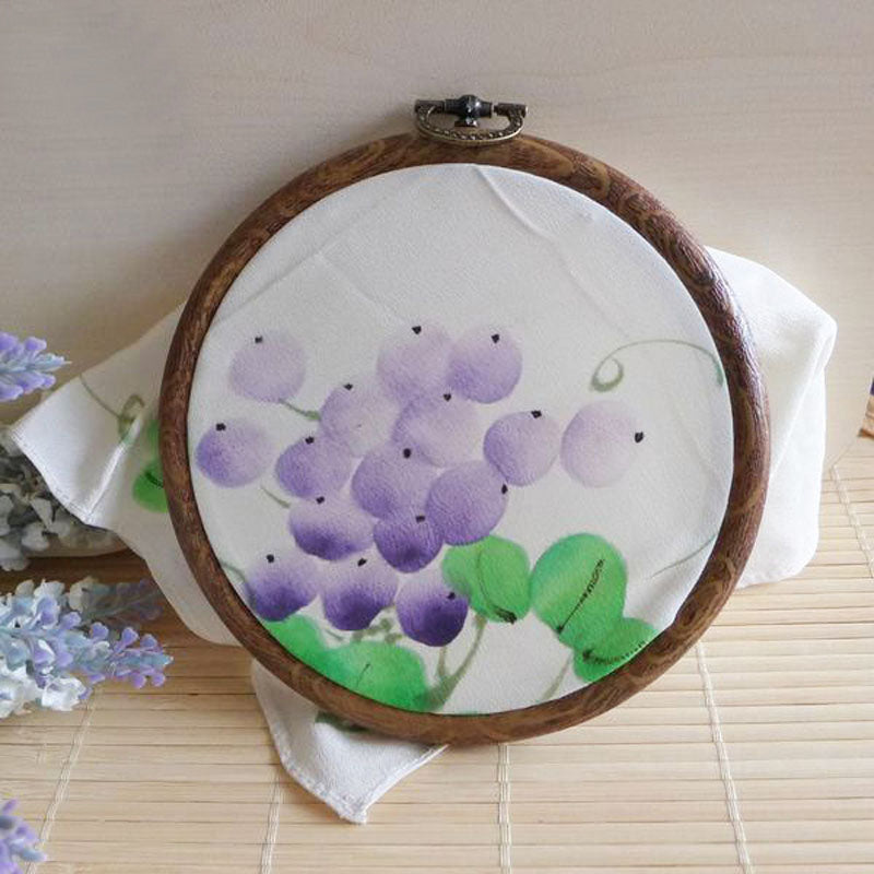 Wood cross stitch embroidery Hoop Ring