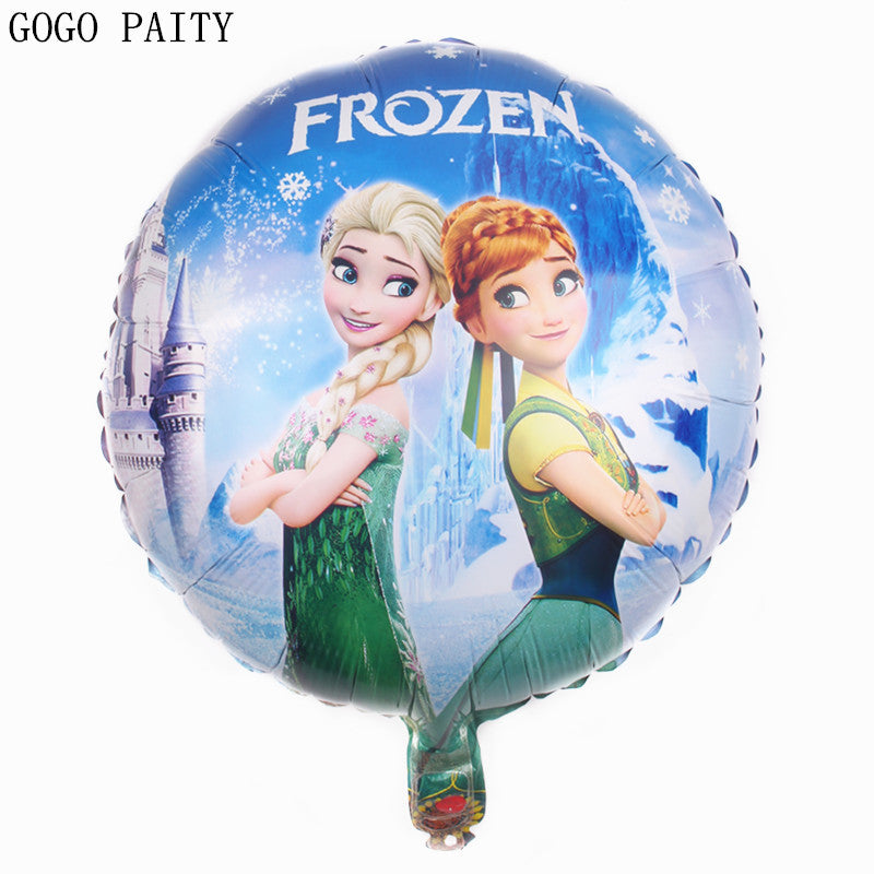 GOGO PAITY 18 inch round princess aluminum balloon cartoon style holiday birthday party atmosphere decoration