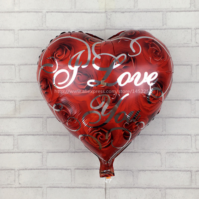 Heart-Shaped Birthday Holiday Party Decorative Foil Balloons