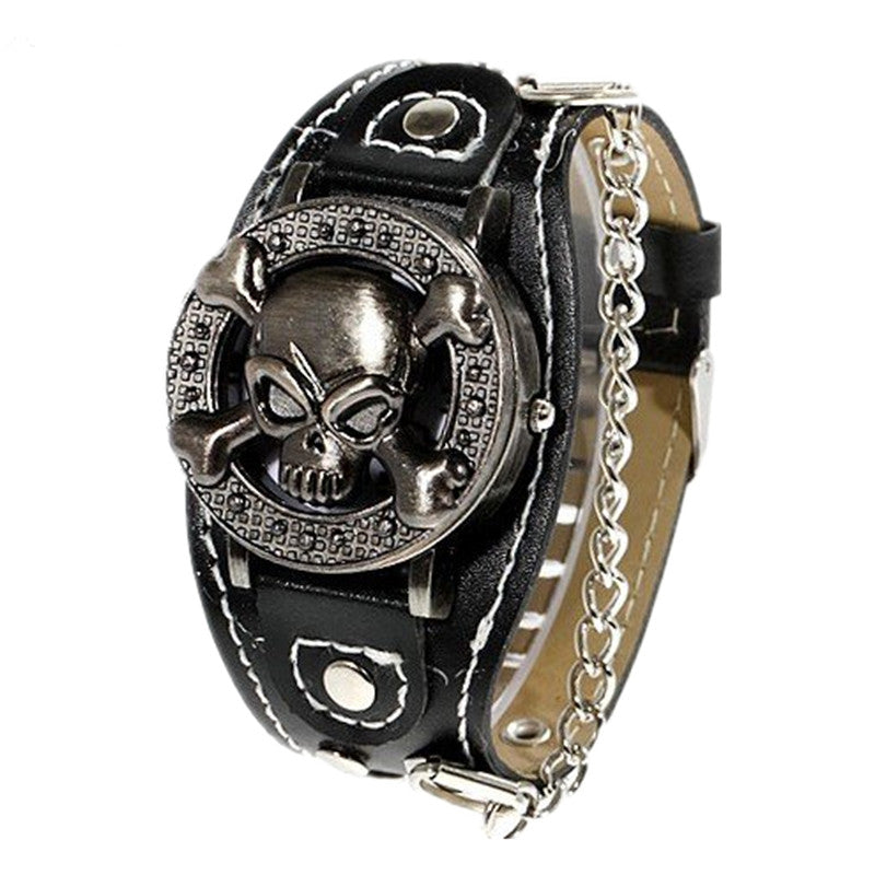 Unique Skull Watch Men Wrist Watch Punk Clamshell Fashion Mens Watches