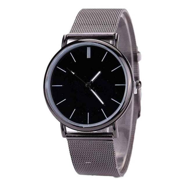 Woman Watch  Simple Fashion  Metal Mesh  Watch   Stainless Steel  Lovers   Band Fashion Quartz Wristwatches  Reloj Mujer  18FEB9