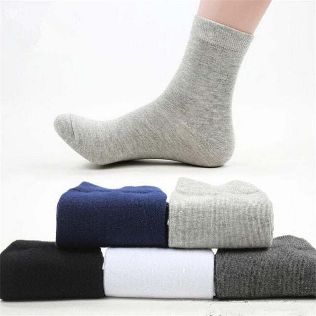 5 Pack: Men's Cotton Business Dress Socks