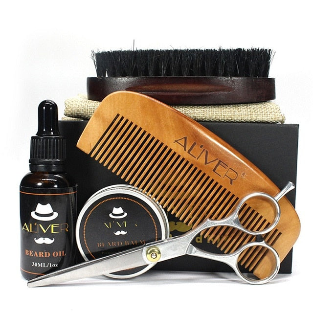 Men Beard Oil 100% Natural Organic Products for Groomed Beard Growth Beard Oil kit