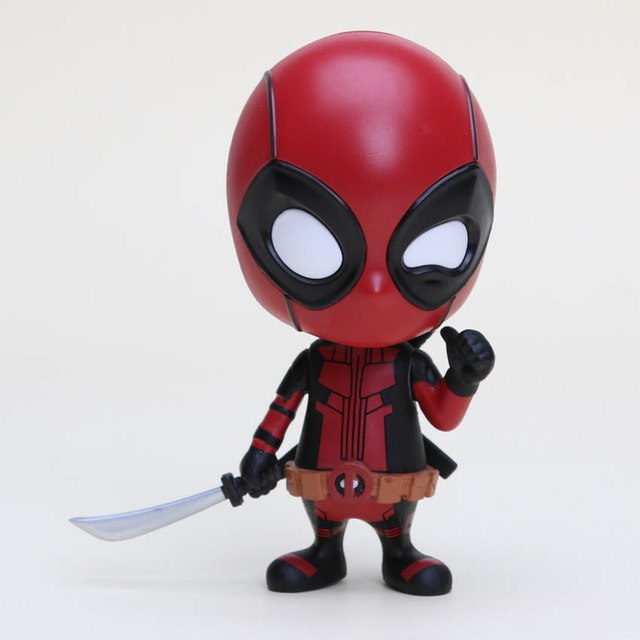 Marvel 13styles 10cm Deadpool Figure Bobble-Head 1/10 scale painted Deadpool spider man Black Panther Doll PVC action figure toy