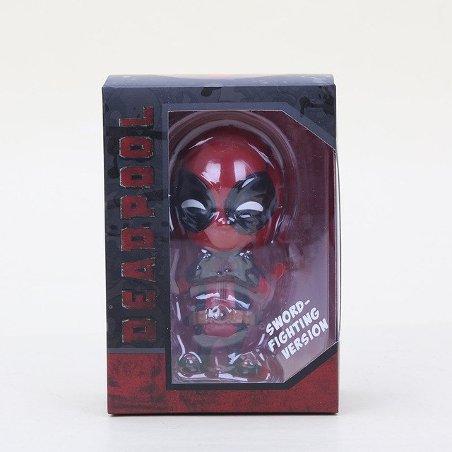 Marvel 13styles 10cm Deadpool Figure Bobble-Head 1/10 scale painted Deadpool spider man Black Panther Doll PVC action figure toy