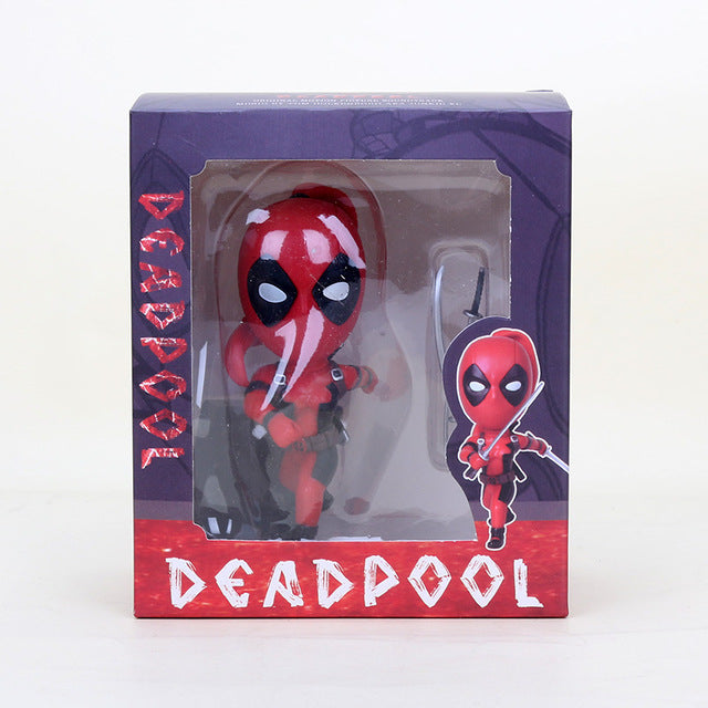 Marvel 13styles 10cm Deadpool Figure Bobble-Head 1/10 scale painted Deadpool spider man Black Panther Doll PVC action figure toy